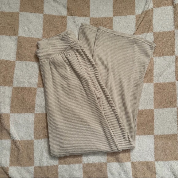 Hollister Cozy Ribbed Wide Leg Sleep Pants Lounge Pant - Picture 1 of 7
